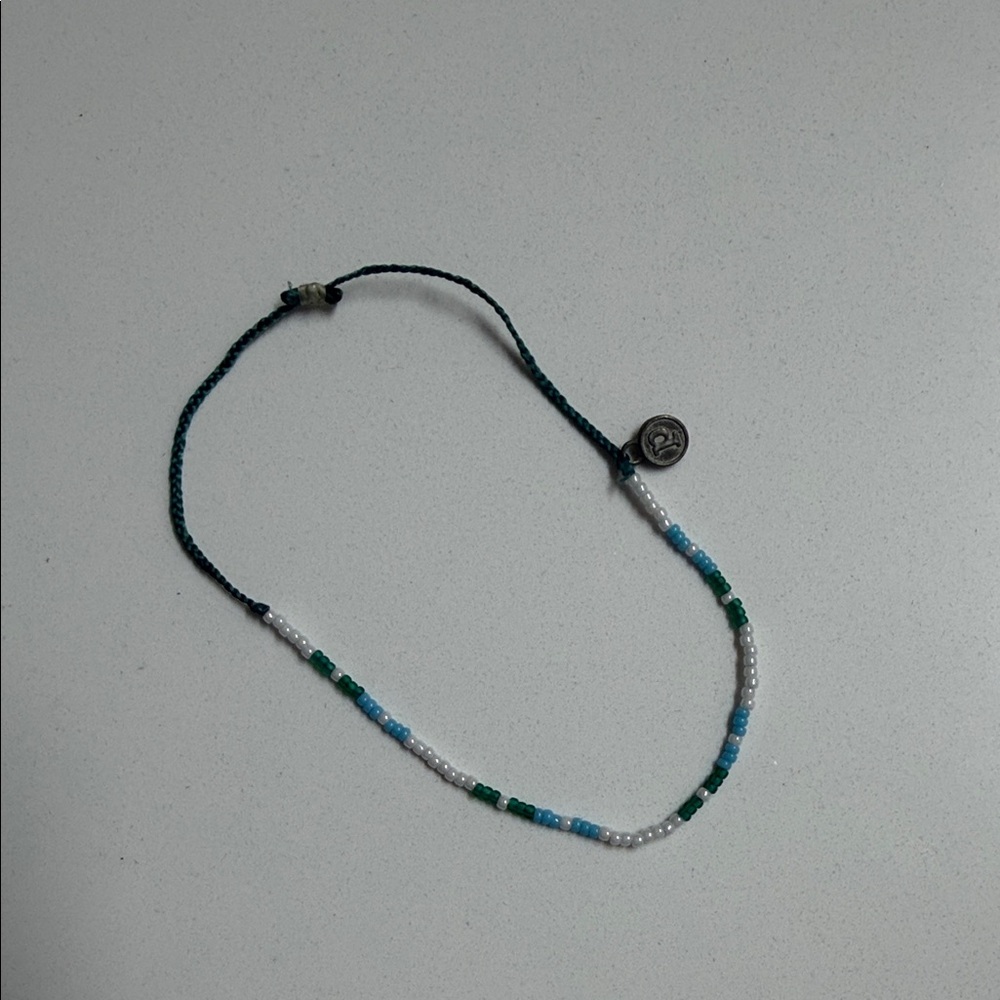 Pura Vida Blue and Green Beaded Bracelet